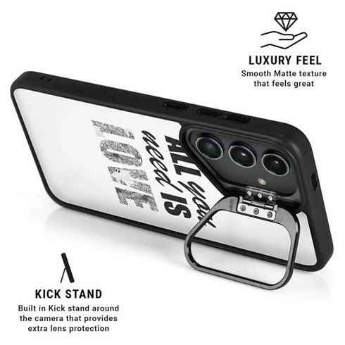 All You Need Is Love BW Galaxy S25 Kickstand Case